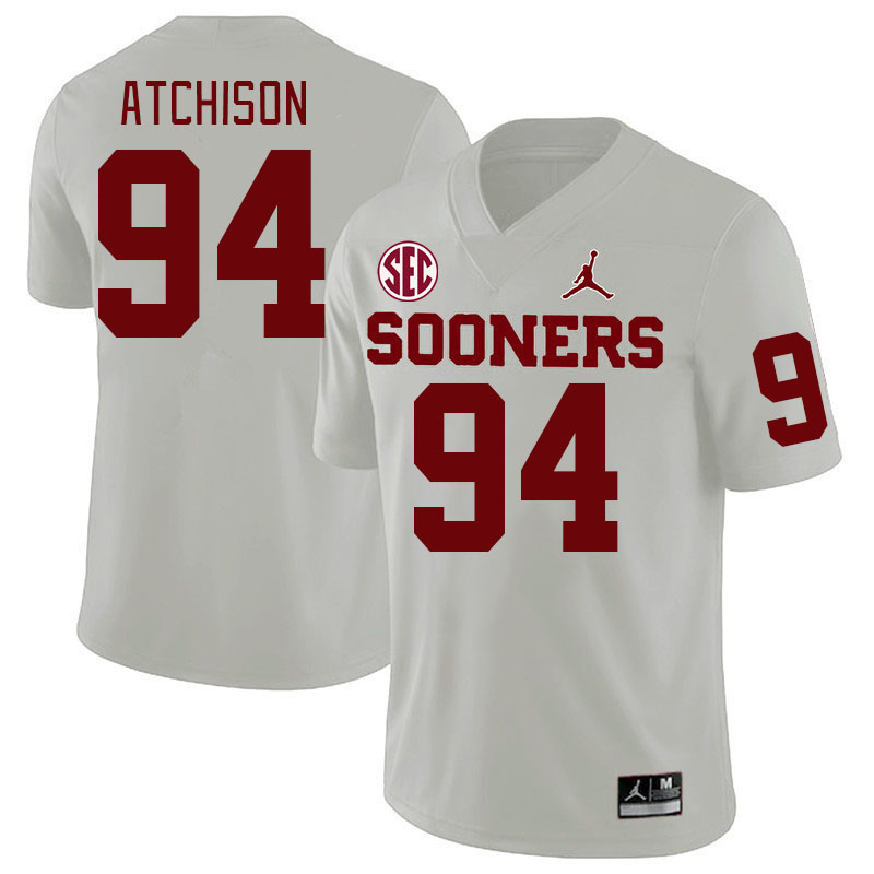 Men #94 Mari Atchison Oklahoma Sooners 2024 SEC Conference College Football Jerseys-White